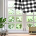 thumbnail image 3 of Valances for Kitchen Farmhouse Check Valances for Window Treatment Decor (Black and White), 3 of 8