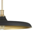 thumbnail image 4 of Hunter - Moriso 1-light Matte Black, Large Pendant Light, Dimmable, Traditional Style, Saucer Shaped, for Bedrooms, Dining, Living Rooms - 48148, 4 of 8