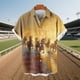thumbnail image 3 of Mens Casual Manga Corta Botón Abajo Camisas Turndown Cuello Blusa de Impresión, Poliéster Ligero Top de la Moda para el Verano Al Aire Libre Y el Uso Diario, 3 of 6