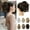 Dark Brown, variant on AIGIA Claw Curly Ponytail Extension Clip in Short Curl Wavy Pony Hair Extension Jaw Clip on Pony Tail Synthetic Short Wave Hairpiece for Women
