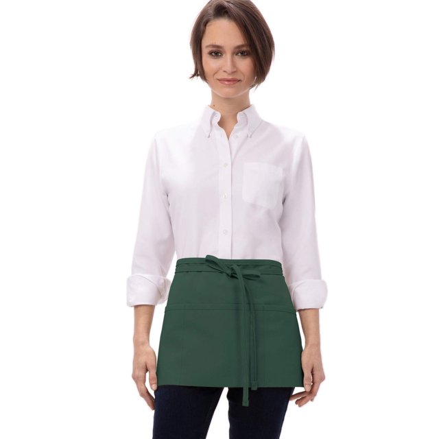 Delantal Unisex Chef Works para Meseros Verde Cazador Talla Única