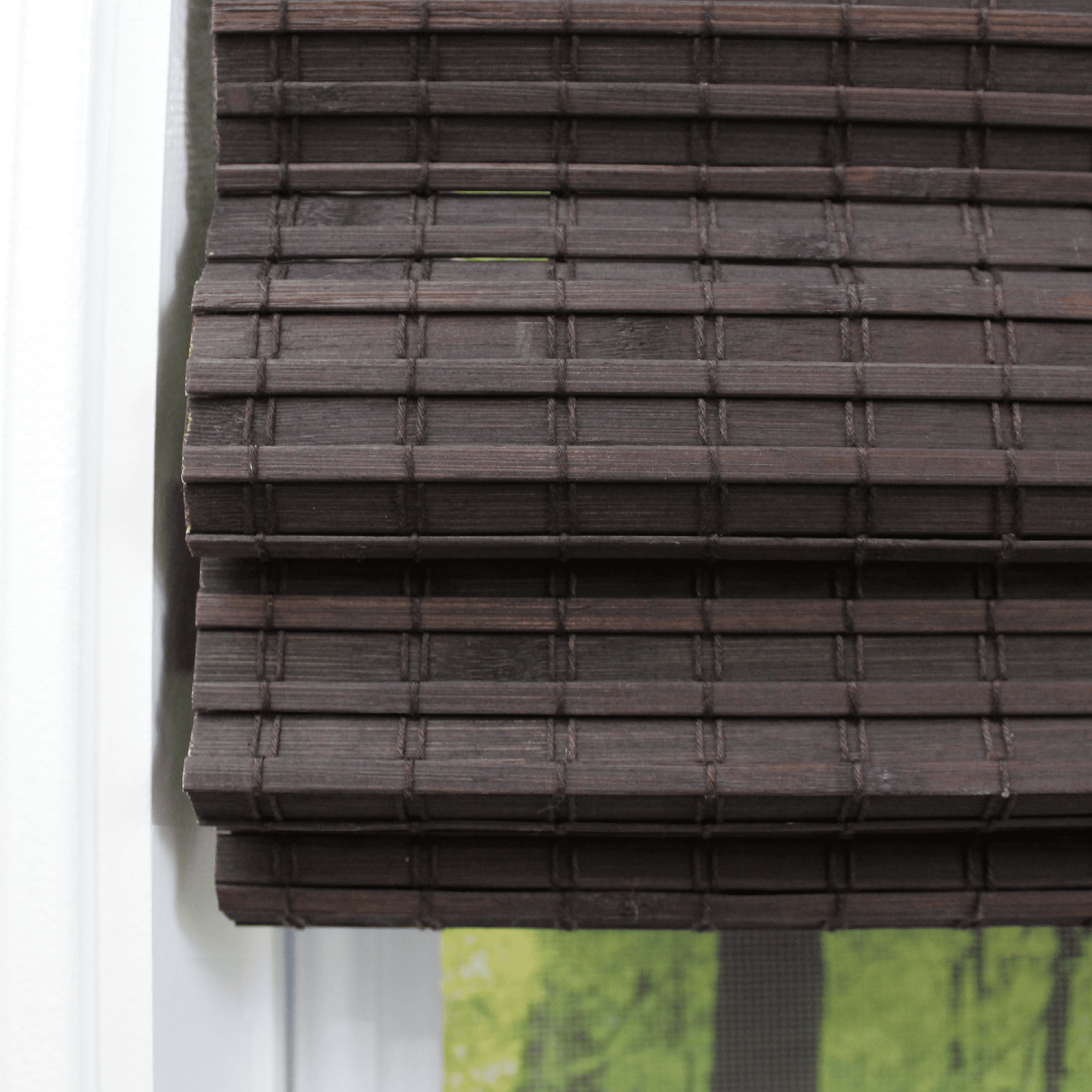 Radiance Cordless Blinds, Bamboo Roman Shades, Espresso, 23"W X 64"L
