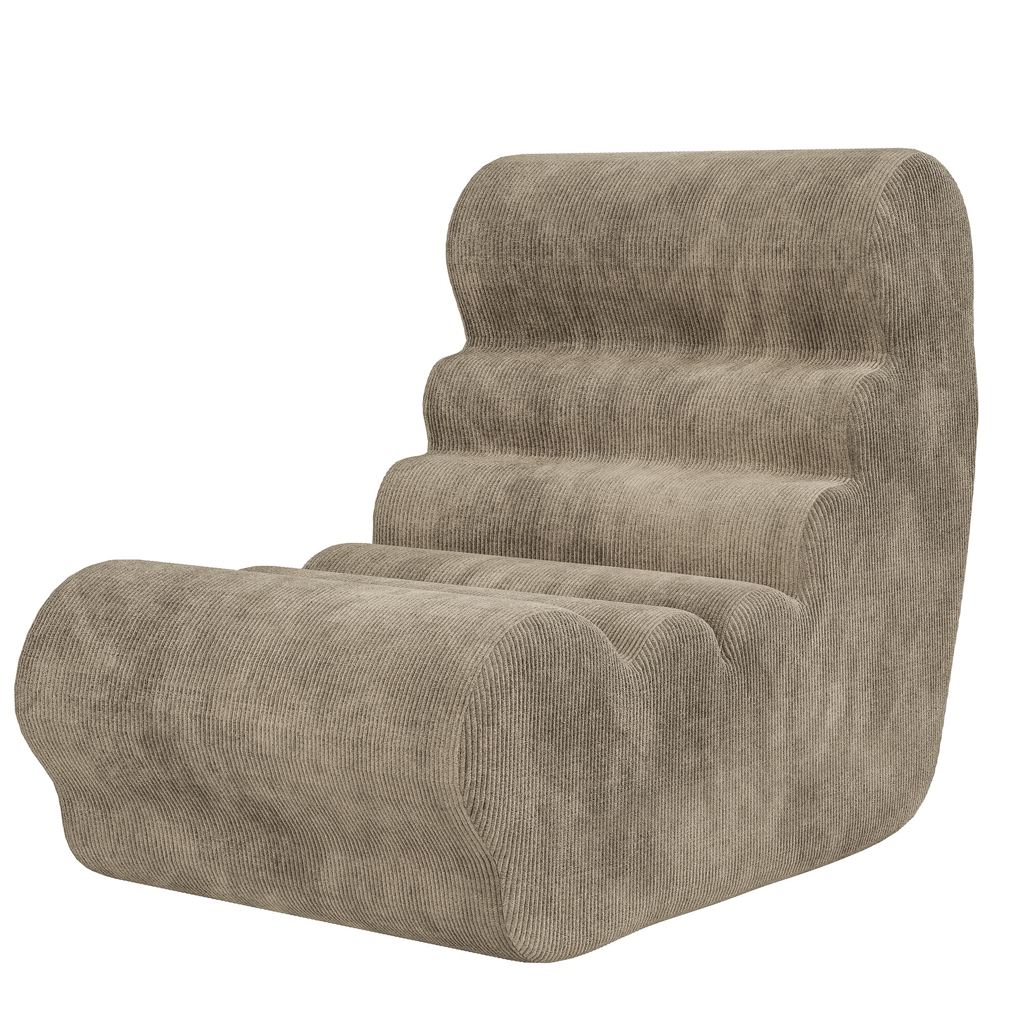 Homall Teddy Plush Bean Bag Chair for Adults – Soft Sponge-Filled Lounge Seat, Comfortable Floor Chair for Living Room and Bedroom, Brown