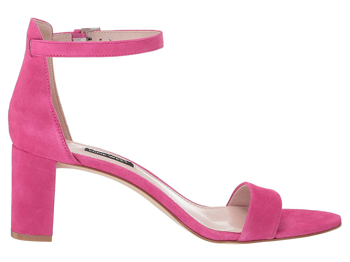 fuchsia pink block heels