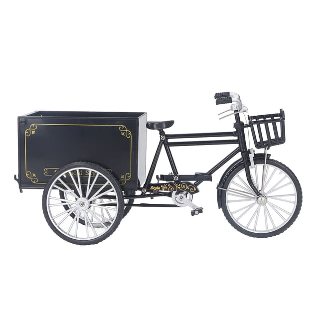 Vintage Tricycle Model Alloy Ornament Home Decor, Lifelike Proportions, Exquisite Craftsmanship, Perfect Gift for Children
