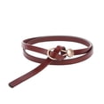 thumbnail image 1 of Cinturón de cuero Jumpingount para mujer rojo longitud ajustable, 1 of 6