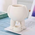 thumbnail image 4 of Ceramic Flower Pot,Innovative Little Man Pees Succulent Planter Pot Potted Plant Flowerpot Fleshy Flower Pots Decorative Planter Pot for Office Desktop Decoration, 4 of 7