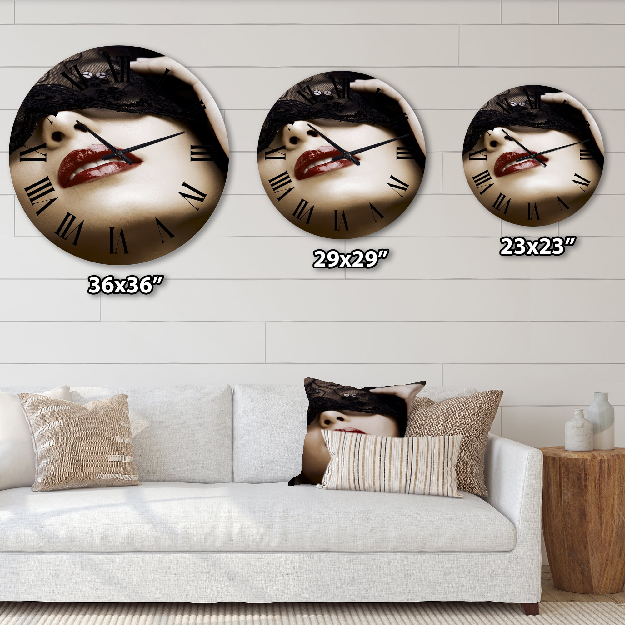 Designart 1 in Modern,Contemporary Wall Clock
