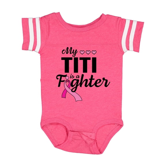 Inktastic Breast Cancer Awareness My Titi is a Fighter Boys or Girls Baby Bodysuit