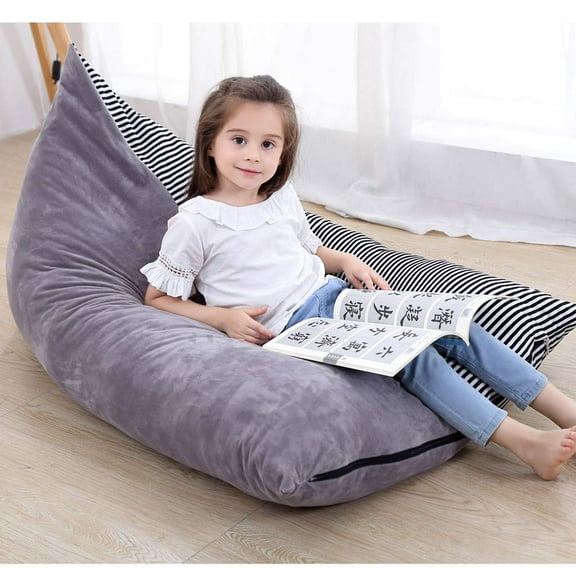 Bean Bag Chair for Kids, LNKOO 50" Premium Extra Large Stuffed Animal Storage Bean Bag, Playroom Toy Storage Bag/Organizer for Kids, Girls and Children