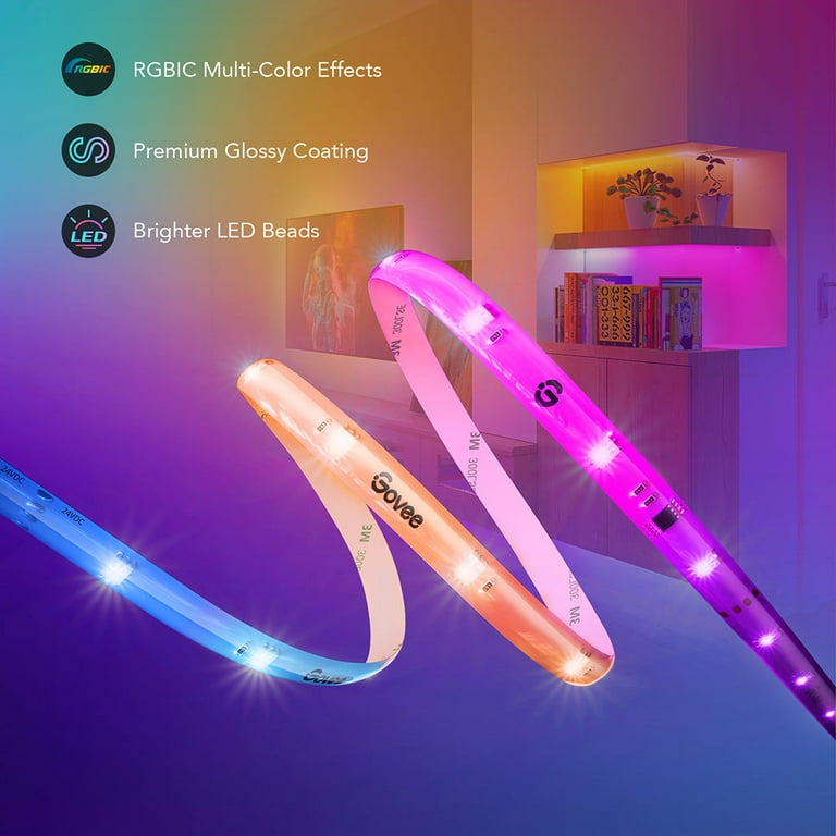 Govee RGBIC LED Smart Strip Lights 100 ft H618F, Segmented Multiple Colors