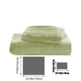 thumbnail image 3 of Soft Warm Velvet Flannel Sheet Set, Green - 1-Pack, 1 Sheet + 1 Pillowcase, Anti-Static Non-Pilling Polyester, 62.99x90.55in & 18.89x29.13in, Cozy Bedding for Bedroom & RV, 3 of 6
