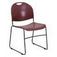 thumbnail image 4 of Flash Furniture 5 Pack HERCULES Series 880 lb. Capacity Burgundy Ultra-Compact Stack Chair with Black Powder Coated Frame, 4 of 14