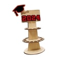thumbnail image 4 of Soporte para dinero en efectivo para pasteles, soporte para regalo de dinero de graduación 2024, estante de madera para vacaciones, mujeres y hombres, Sombrero negro, 4 of 9