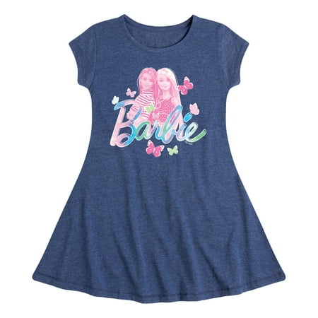 

Barbie - Tie Dye and Butterflies Flutter Around Barbie - Toddler And Youth Girls Fit And Flare Dress