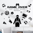 thumbnail image 1 of Adhesivos de pared Game Over Eat Sleep Game Repeat PVC 30 x 90 cm, 1 of 3