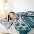 thumbnail image 4 of Manfei Sports Theme Bedding Comforter Set,American Rugby Games Twin Comforter Sets,Philadelphia Bedding Set For Kids Boys,Microfiber Bedroom Decorative Reversible,2pcs, 4 of 7