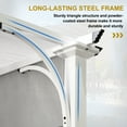 thumbnail image 4 of INTER HUT 10' x 10' Gray Steel Pergola, with Retractable Texilene Canopy, 4 of 6