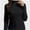 Black, variant on Women's Slim Fit Turtleneck Long Sleeve Top - Lightweight Base Layer Shirt for Casual Wear