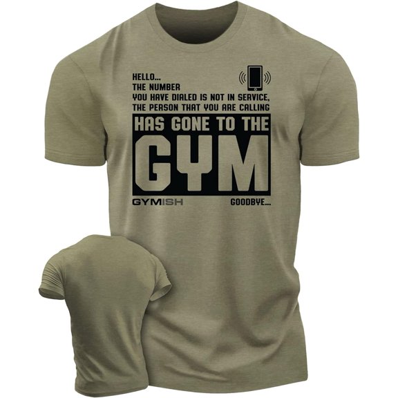 Gymish Hello... Hello... Goodbye Workout T-Shirt for Men – Funny Gym Shirt, Men's Gym T-Shirt, Lifting Shirt, Deadlift Tee, Workout Shirt, Gym Wear, Athletic Shirt for Men