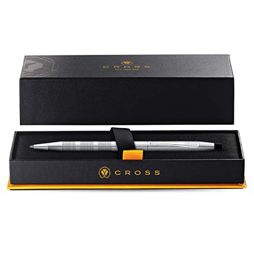 Cross AT008214 Classic Century Satin Chrome Ballpoint Pen Medium Tip Black Ink for sale online