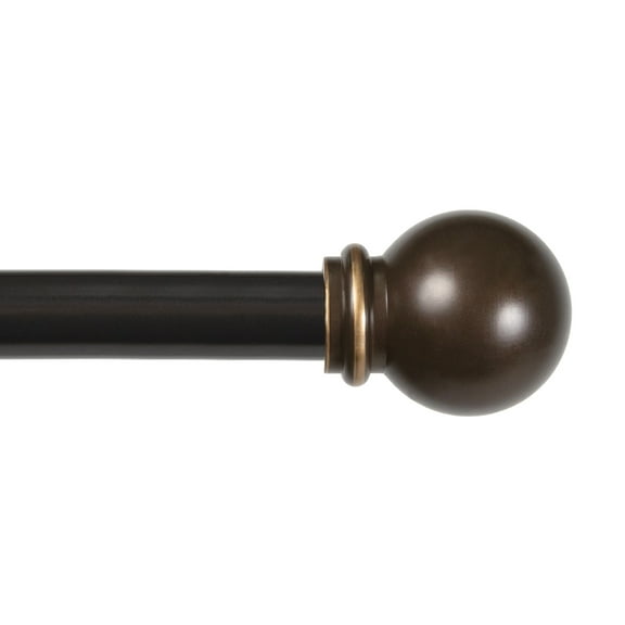 Kenney Chelsea 5/8" Standard Decorative Window Curtain Rod, 48-86", Oil Rubbed Bronze