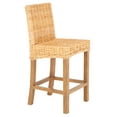 thumbnail image 6 of SAFAVIEH Tobie Rattan Counter Stool with Footrest, Natural, 6 of 11