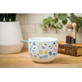 thumbnail image 4 of Silver Buffalo Hello Kitty and Friends Kuromi, Keroppi, Chococat, My Melody, Tuxedo Sam, Badtz-Maru, Tuxedo Sam, Pompompurin, Cinnamoroll Ceramic Ramen Noodle Rice Bowl with Chopsticks, 20 Ounces, 4 of 9