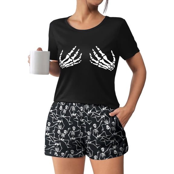 Avidlove Women's Pajamas Set Short Sleeve Print Pjs Top and Shorts Sleepwear Comfy Loungwear with Pockets