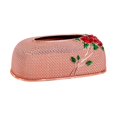 thumbnail image 2 of Estuche de pañuelos faciales con estampado de rosas, 24,5 x 13,5 x 9,5 cm para baños, restaurantes, oficinas, hogar, automoción Rojo Baoblaze Tejido, 2 of 7
