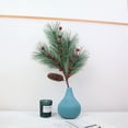 thumbnail image 3 of 1PC Christmas Artificial Red Berry Pine Branches, Long Faux Pine Stem with Pinecones, for Xmas Tree Wreath DIY Craft Floral Arrangement Holiday Season Decor, 3 of 9