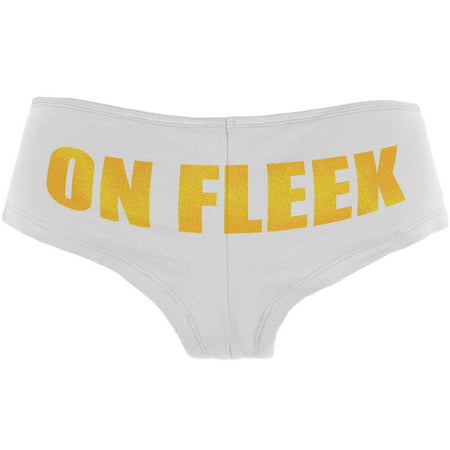 On Fleek Funny White Back Women's Booty Shorts