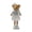 F, variant on Adjustable Height Christmas Bear Decor Stuffed Figurine with Snowflake Sweater
