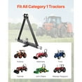 thumbnail image 2 of KFFKFF 3-Point Hitch Receiver with 2-Inch Receiver, Quick Hitch Attachment, 6,000 lbs Load Capacity, Durable Tractor Tow Drawbar Adapter, Compatible with Various Tractor Models, 2 of 9
