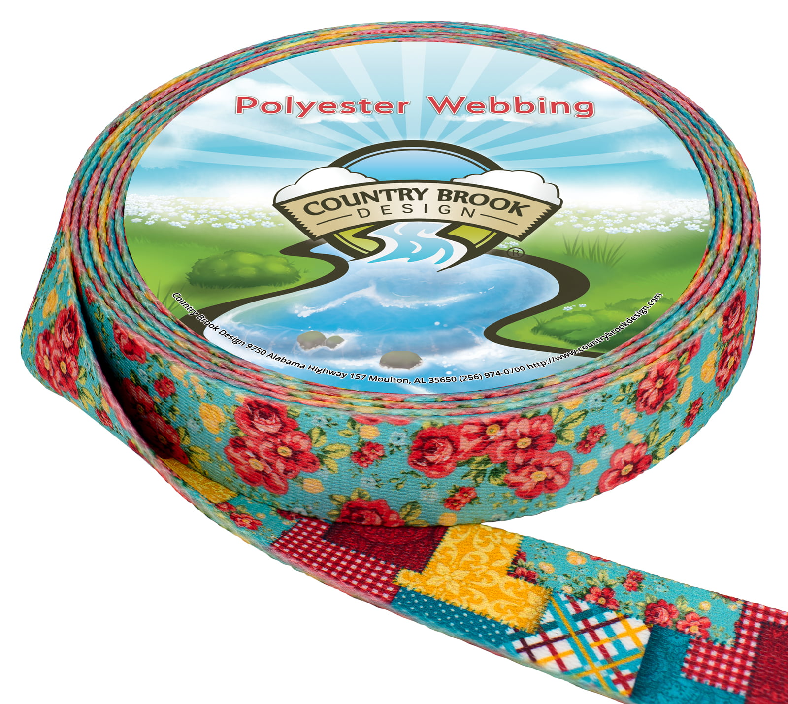 1 1/2 Inch Outdoor Life Polyester Webbing Country Brook Design