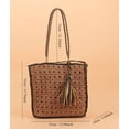 thumbnail image 2 of Womens Summer Straw Handbags Woven Shoulder Bag Large Hobo Tote Bag Casual Beach Top Handle Purse with Tassels, 2 of 7