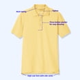 thumbnail image 3 of Educated Uniforms Boys 4-20 Short Sleeve Pique Polo Shirt Yellow 8, 3 of 5