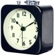 thumbnail image 3 of 2024, Reloj despertador analógico de 8,5 cm, cuadrado negro, silencioso, pequeño, de metal, para viajes, para cama de niños, 3 of 4
