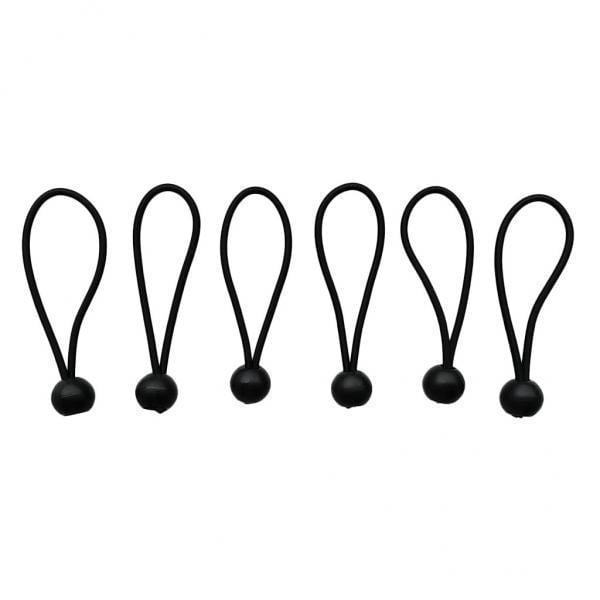 2x Pelota de Goma Elástica 4/5/6/8/9 Pulgadas (13/15/20/23 Cm) Cordones Elásticos Negros de Resistentes Resistente a DYNWAVEMX Bungee de pelota