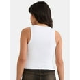 thumbnail image 3 of Madden NYC Women's Mitered Armhole Tank Top, Sizes XXS-XXL, 3 of 5