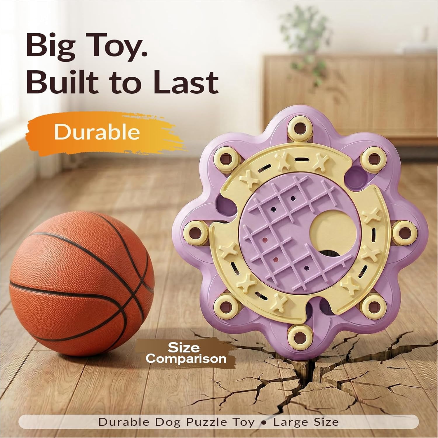 KADTC Dog Puzzle Toy, Large Size, 3 Levels of Step-by-Step Challenge Beginner to Advanced Slow Feeder & Mental Stimulation for Smart Dogs Enrichment Puppy Pink Toys