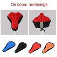 thumbnail image 2 of Naiovety Cubierta de sillín de bicicleta de montaña, cojín de asiento de absorción de impacto grueso, piezas para hombres y mujeres, accesorios, Ciclismo Naranja Naiovety OD003057-02, 2 of 6