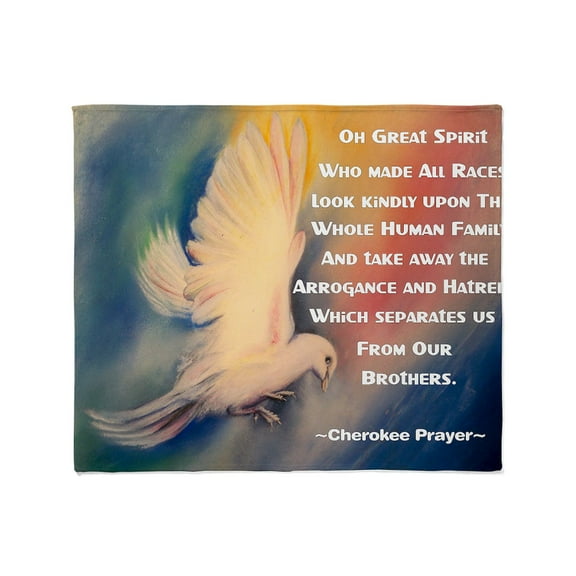 CafePress - Cherokee Peace Prayer Throw Blanket - Soft Fleece Throw Blanket, 50"x60" for All Ages
