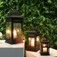 thumbnail image 3 of Decorative 3 Set of 20/14.5/9.5'' H Metal Candleholder for Home Patio Garden(Black), 3 of 6