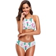 thumbnail image 4 of Dreamtimes Cacti Cactus Leaves Swimsuits Padded Bikini Sets Sexy Swimwear for Women, XX-Large, 4 of 7