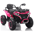 thumbnail image 3 of Joyracer 24 Volt Ride on ATV for Kids, 4WD 4 Wheeler Electric Car with Remote Control, 2 Seats Ride on Toys for Toddlers, w/Headlights, Bluetooth, Music, USB, EVA Tires, Pink, 3 of 12