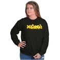 thumbnail image 5 of XOMG POP Cheesy Pepperoni Pizza Logo Women Crewneck Sweatshirt Brisco Brands S, 5 of 6
