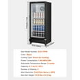 thumbnail image 5 of KFFKFF Commercial Merchandiser Refrigerator Single Glass Door 5.7Cu ft , Display Beverage Cooler Merchandiser, 5 of 8