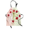 thumbnail image 1 of Watercolor Flower Apron Girl Profile Poppies Floral Hair Watercolor Effect Artistic Design Print, Unisex Kitchen Bib Apron with Adjustable Neck for Cooking Baking Gardening, Green Red, by Ambesonne, 1 of 3