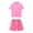 Hot Pink, variant on Miqool Mens Short Sets 2 Piece Outfits Summer Tracksuits Casual Short Sleeve Crewneck T Shirt and Drawstring Shorts Sets Sweatsuits Loungewear